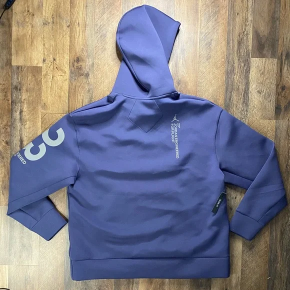 RARE Jordan 23 Engineered Lavender Hoodie with Metal Aglet Pink Drawstrings